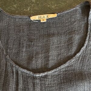 Flax Women's Charcoal Scoop Neck top